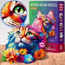 Puzzle de Madera - Gato - 300 piezas