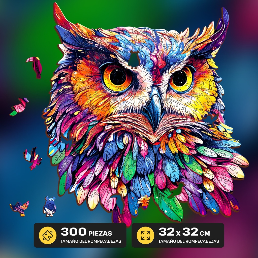 Puzzle de Madera - Búho - 300 piezas