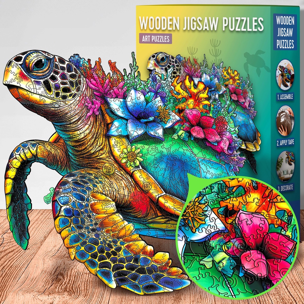 Puzzle de Madera - Tortuga - 300 piezas