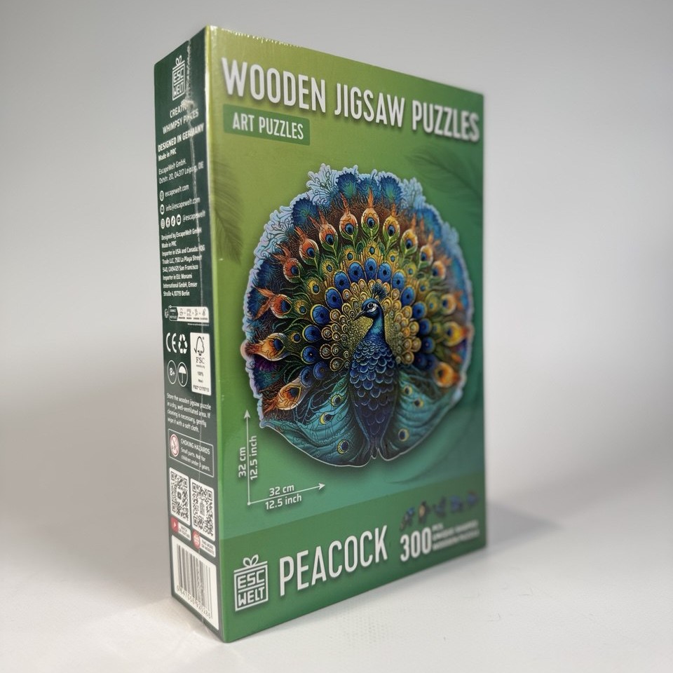 Puzzle de Madera - Pavo Real - 300 piezas
