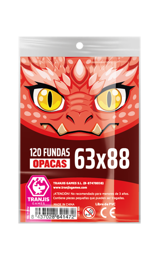 [TRG-113roj] Fundas Dragón Rojo (63X88mm)